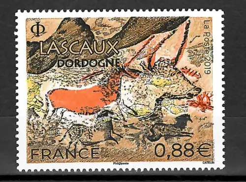 Frankreich 2019: Lascaux Dordogne, die Höhle von Lascaux, postfrisch