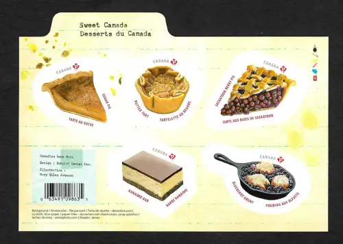 Kanada 2019: Desserts du Canada: Blueberry Grunt, Tarte au Sucre, ... mnh