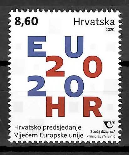 Kroatien 2020: EU Ratspräsidentschaft, postfrisch