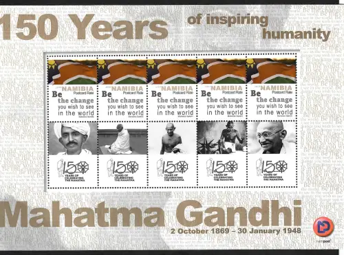 Namibia 2019: Mahatma Gandhi, 150 years of inspiring humanity, mnh