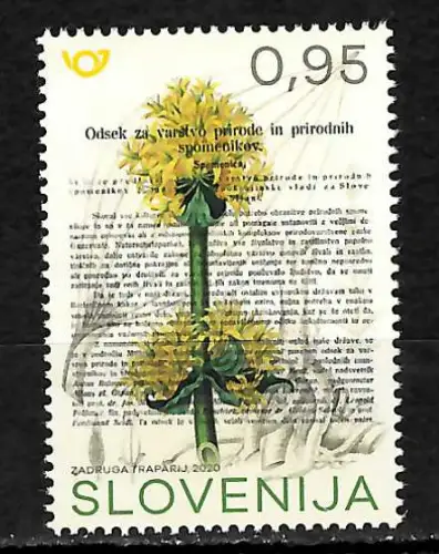 Slowenien 2020: 100 Jahre Umweltschutz-Memorandum, postfrisch