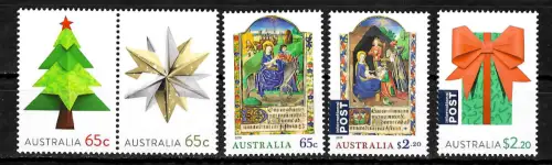Australien 2019: Weihnachten, 4 Briefmarken postfrisch, **
