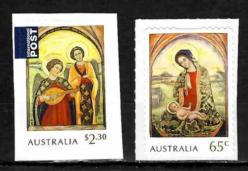 Australien 2018: Weihnachten, 2 Briefmarken postfrisch, **