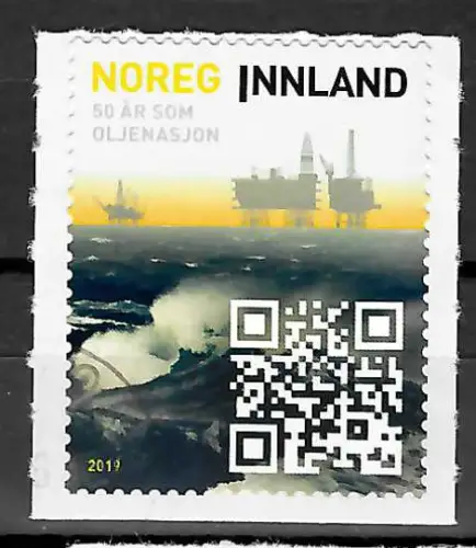 Norwegen 2019: 50  Jahre Öl Nation, gestempelt