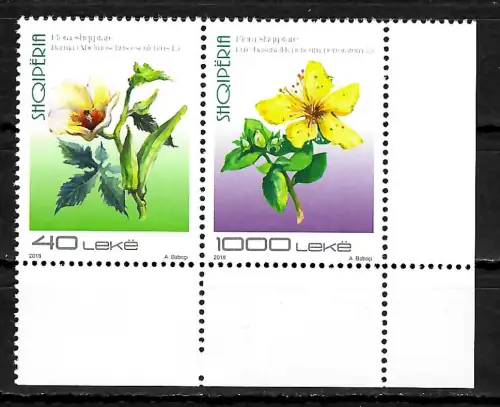 Albanien 2018: Blumen, #3583/3584, postfrisch
