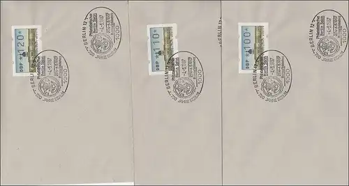 Berlin Automatenmarken  auf Briefumschlag mit ERSTTAGSSTEMPEL    14 Briefe