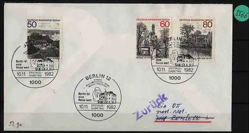Berlin Brief mit Sonderstempel    MiNr. 685-687