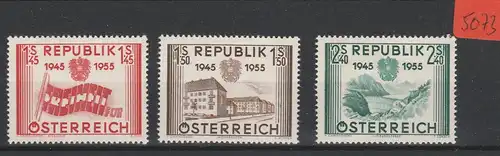 Österreich    ungebraucht mit Falz*     MiNr. 1014-1016