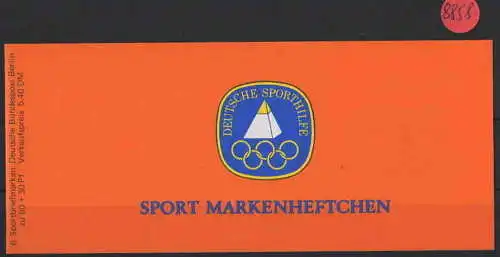 Berlin Sport  Markenheft  postfrisch mit 6x  MiNr. 622