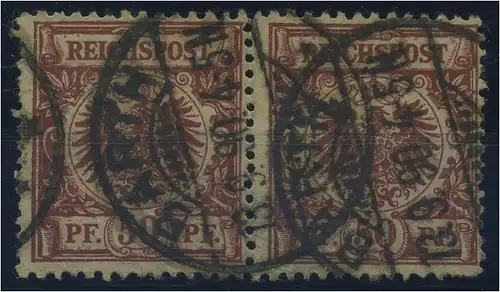 DEUTSCHES REICH 1889, Nr. 50b Paar gestempelt (96558)