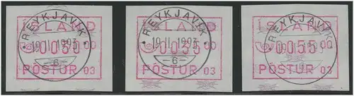 ISLAND 1993 ATM Nr 2.1 S1 gestempelt (45763)