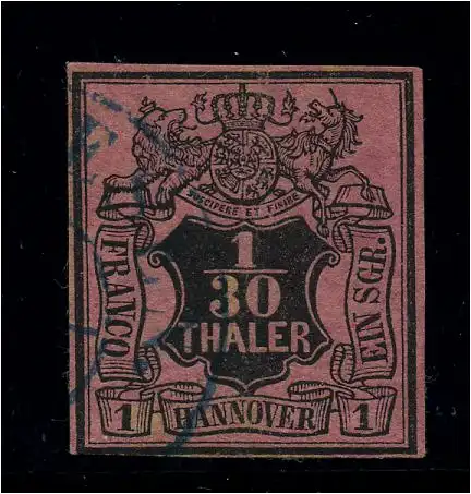 HANNOVER 1851 Nr 3 sauber gestempelt (95798)