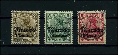 DP MAROKKO 1911 Nr 46-48 gestempelt (109373)