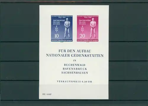 DDR 1955 Bl.11 postfrisch (203825)