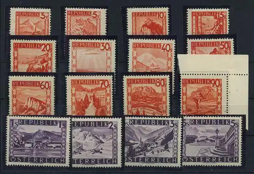 OESTERREICH 1947 Nr 838-853 postfrisch (119093)