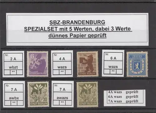 SBZ 1945 Kleines Lot postfrisch (213215)