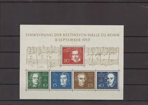 BUND 1959 Bl.2 postfrisch (221641)