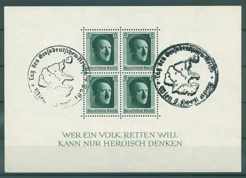 DEUTSCHES REICH 1936 Bl.7 gestempelt (223075)