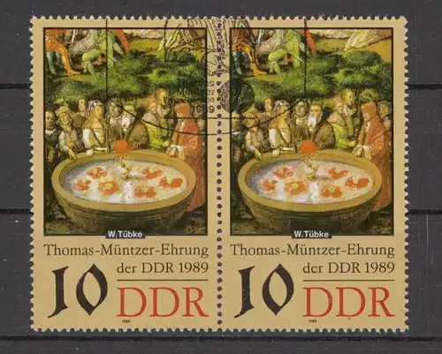 DDR 1989 PLATTENFEHLER Nr 3207 I gestempelt (213446)