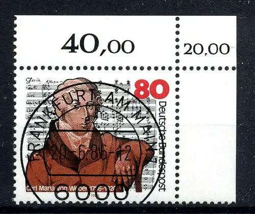 BUND 1986 Nr 1284 KBWZ gestempelt (216780)