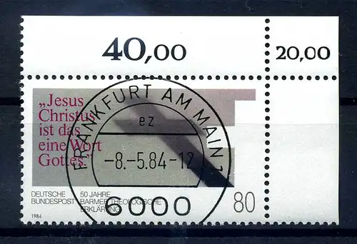 BUND 1984 Nr 1214 KWBZ gestempelt (217143)
