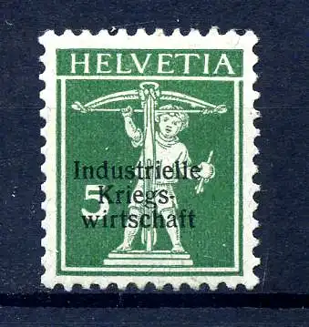 SCHWEIZ 1918 D2I ungebraucht (221017)