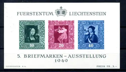 LIECHTENSTEIN 1949 Bl.5 postfrisch (216854)