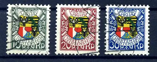 LIECHTENSTEIN 1927 Nr 75-77 gestempelt (220794)