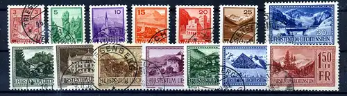 LIECHTENSTEIN 1934 Nr 126-139 gestempelt (216888)