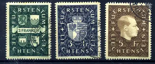 LIECHTENSTEIN 1934 Nr 183-185 gestempelt (216889)