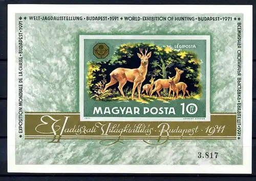 UNGARN 1971 Bl.82B postfrisch (220590)