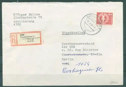 DDR 1990 Interessanter Einschreibe- Brief (223834)
