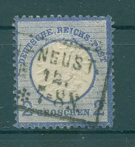 DEUTSCHES REICH 1872 PLATTENFEHLER Nr 20 II gestempelt (226225)