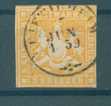 WUERTTEMBERG 1857 Nr 7 gestempelt (227060)