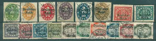 DEUTSCHES REICH 1920 Nr D34-51 gestempelt (226165)