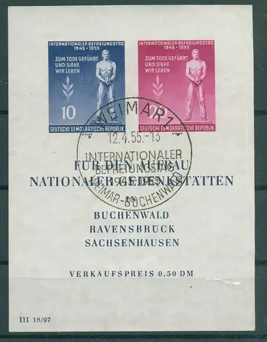 DDR 1955 Bllock 11 gestempelt (228551)