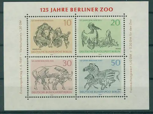 BERLIN 1969 Block 2 postfrisch (228530)