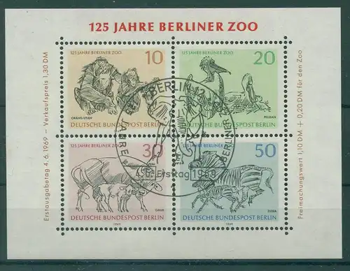 BERLIN 1969 Block 2 gestempelt (228531)