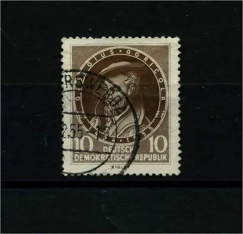 DDR 1955 PLATTENFEHLER Nr 497 f25 gestempelt (101236)