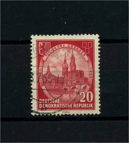 DDR 1956 PLATTENFEHLER Nr 525 f40 gestempelt (101288)