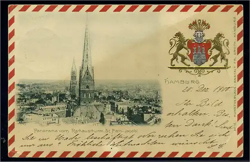 AK HAMBURG Panorama siehe Beschreibung (103596)