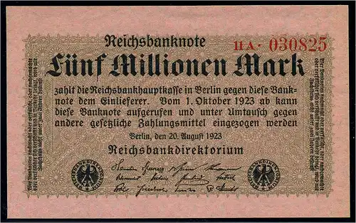 5Mio. Mark 1923 Reichsbanknote siehe Beschreibung (103742)