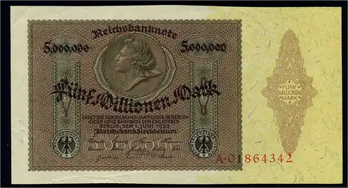 5Mio. Mark 1923 Reichsbanknote siehe Beschreibung (103748)
