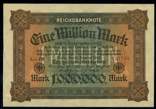 1Mio. Mark 1923 Reichsbanknote siehe Beschreibung (103753)