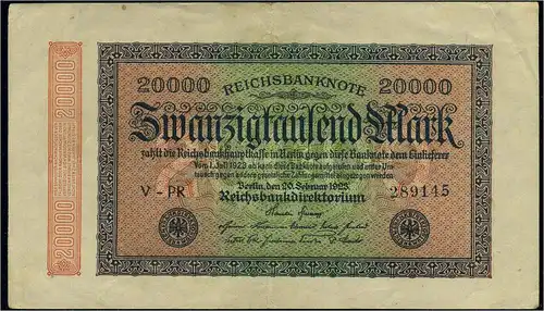 20Tsd. Mark 1923 Reichsbanknote siehe Beschreibung (103756)