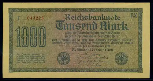 1000Mark 1922 Reichsbanknote siehe Beschreibung (103763)