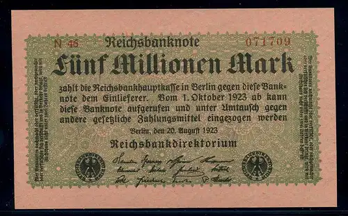 5Mio. Mark 1923 Reichsbanknote siehe Beschreibung (103779)