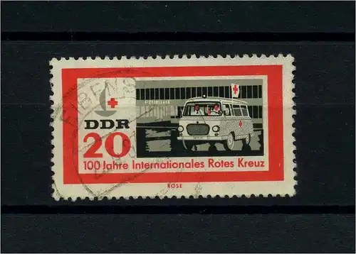 DDR 1963 PLATTENFEHLER Nr 957 f20 gestempelt (104015)