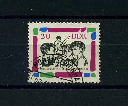 DDR 1964 PLATTENFEHLER Nr 1023 f37 gestempelt (104050)