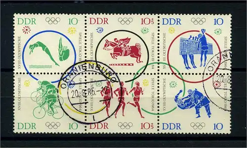 DDR 1964 PLATTENFEHLER Nr 1040 f41 gestempelt (104054)